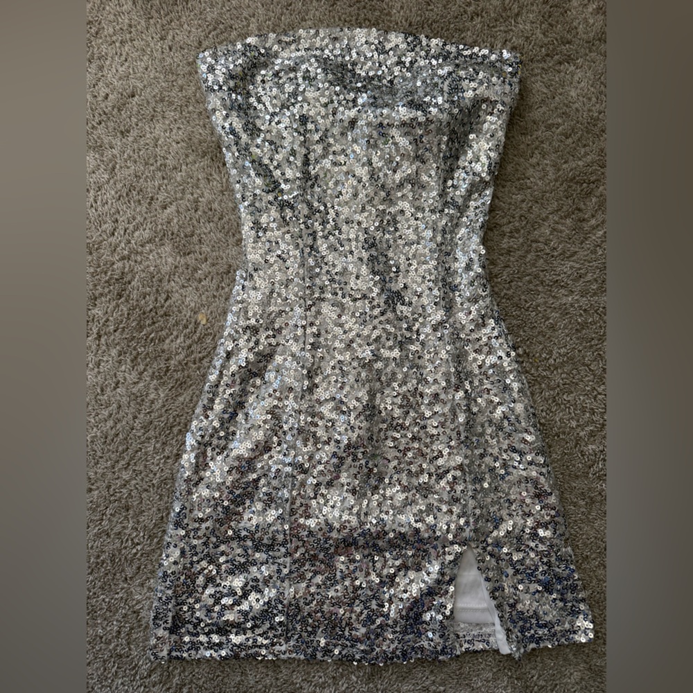 Silver Sequin Dress